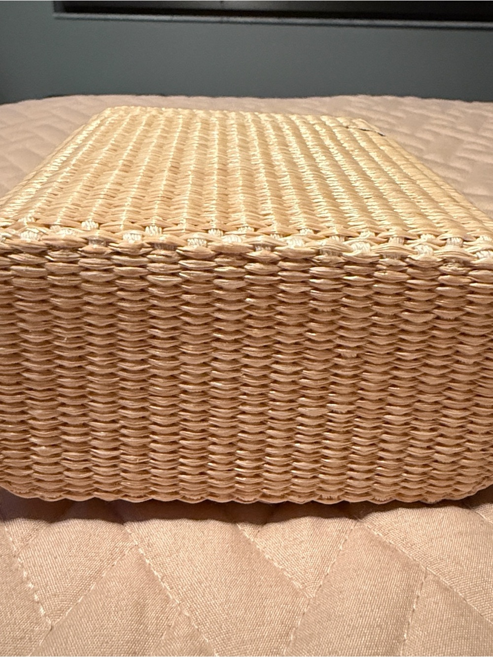 NEW! CHANEL Beauté Straw Cosmetic Bag in Natural and Black Trim - Picture 11 of 11